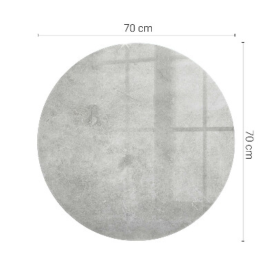 Top tavolo rotondo con finitura effetto cemento con delicati segni d'usura