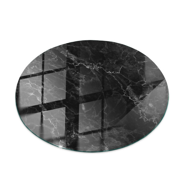 Top tavolo rotondo con motivo a marmo venato
