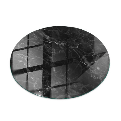 Top tavolo rotondo con motivo a marmo venato