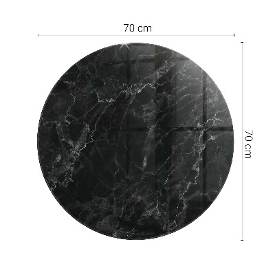 Top tavolo rotondo con motivo a marmo venato
