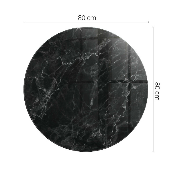 Top tavolo rotondo con motivo a marmo venato