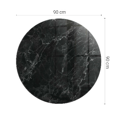 Top tavolo rotondo con motivo a marmo venato