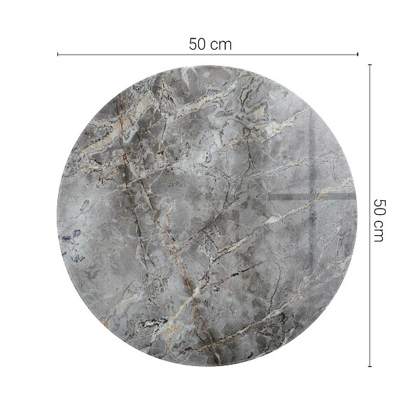 Top tavolo rotondo con motivo in marmo naturale