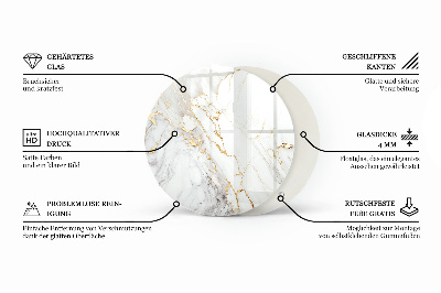 Top tavolo rotondo con motivo effetto legno naturale