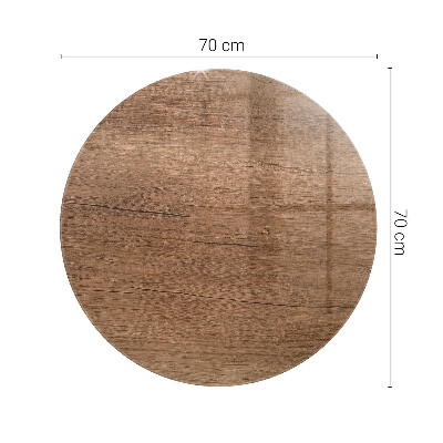 Top tavolo rotondo con motivo effetto legno naturale