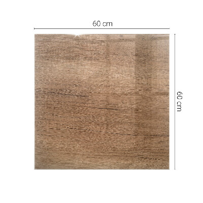 Piano in vetro per tavolo rettangolare con finitura effetto legno naturale