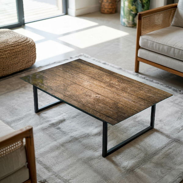 Piano in vetro per tavolo rettangolare con struttura in legno ecologico