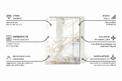 Piano in vetro per tavolo rettangolare con struttura in legno ecologico