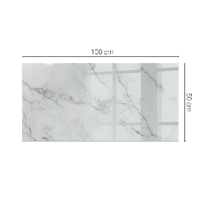 Piano in vetro per tavolo rettangolare con motivo che imita il marmo