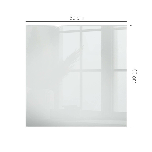 Piano in vetro per tavolo rettangolare in bianco puro