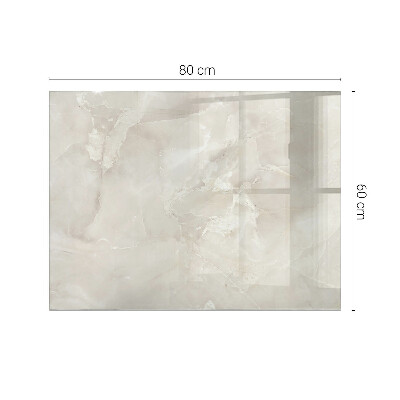 Piano in vetro per tavolo rettangolare con una grafica effetto marmo