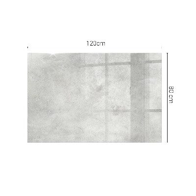 Piano in vetro per tavolo rettangolare con graffi sulla superficie effetto cemento