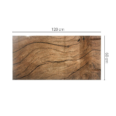 Piano in vetro per tavolo rettangolare con motivo forestale elegante