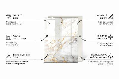Piano in vetro per tavolo rettangolare con motivo forestale elegante