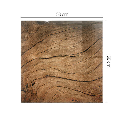 Piano in vetro per tavolo rettangolare con motivo forestale elegante