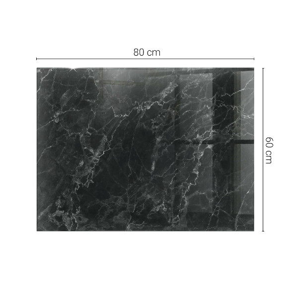 Piano in vetro per tavolo rettangolare con finitura effetto marmo dalle venature delicate