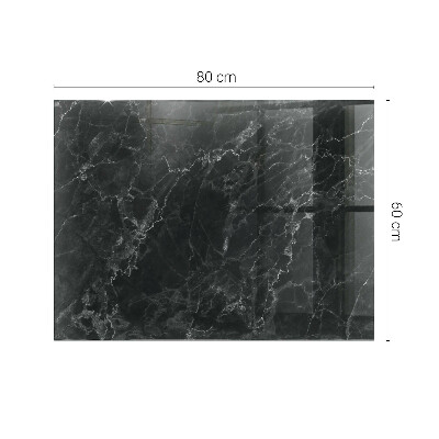 Piano in vetro per tavolo rettangolare con finitura effetto marmo dalle venature delicate