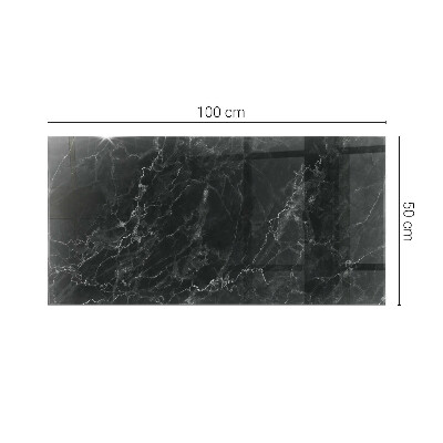 Piano in vetro per tavolo rettangolare con finitura effetto marmo dalle venature delicate