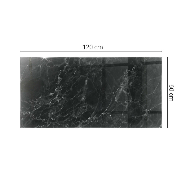 Piano in vetro per tavolo rettangolare con finitura effetto marmo dalle venature delicate