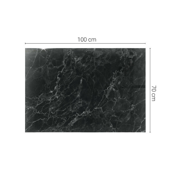 Piano in vetro per tavolo rettangolare con finitura effetto marmo dalle venature delicate