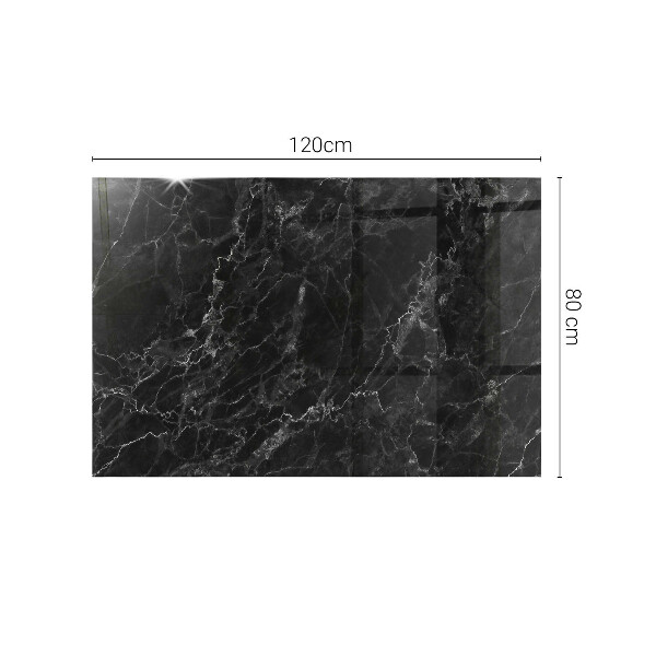 Piano in vetro per tavolo rettangolare con finitura effetto marmo dalle venature delicate