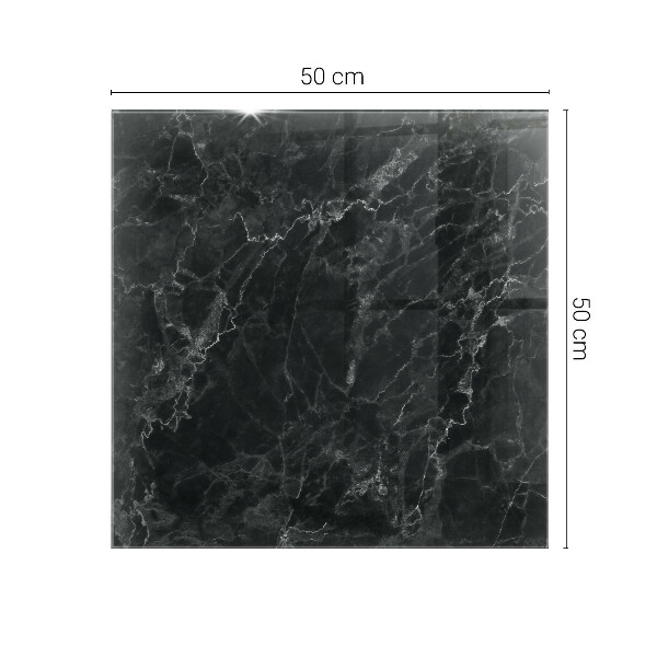 Piano in vetro per tavolo rettangolare con finitura effetto marmo dalle venature delicate