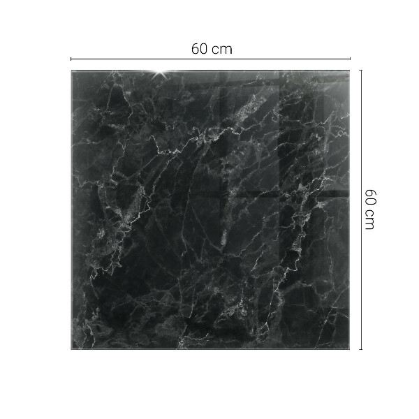 Piano in vetro per tavolo rettangolare con finitura effetto marmo dalle venature delicate