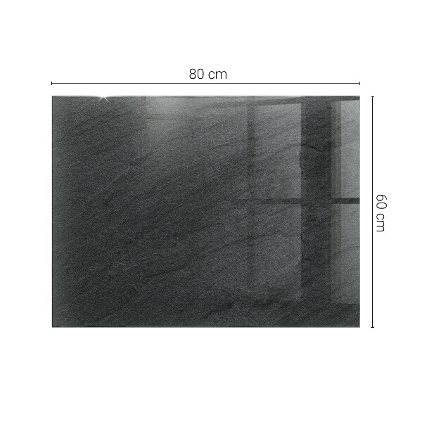 Piano in vetro per tavolo rettangolare con motivo a trama di pietra
