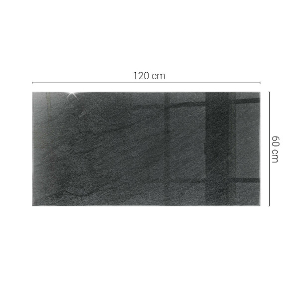 Piano in vetro per tavolo rettangolare con motivo a trama di pietra