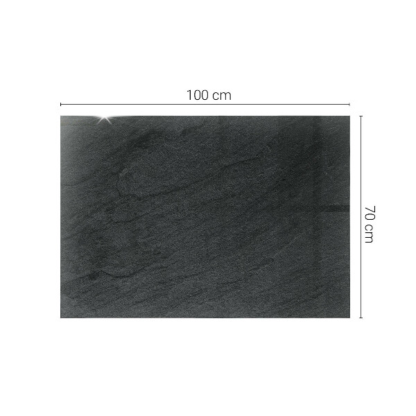 Piano in vetro per tavolo rettangolare con motivo a trama di pietra