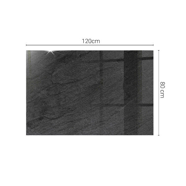 Piano in vetro per tavolo rettangolare con motivo a trama di pietra