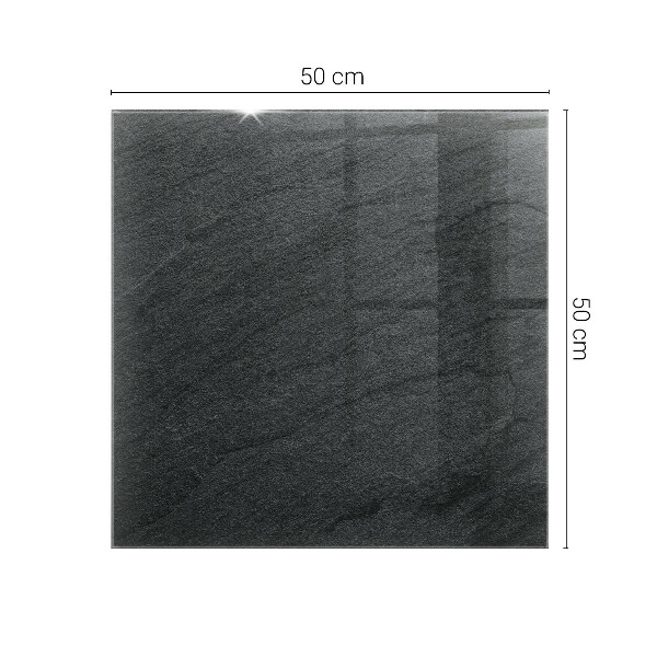 Piano in vetro per tavolo rettangolare con motivo a trama di pietra