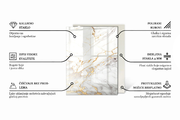 Piano in vetro per tavolo rettangolare con finitura in legno abbinata a resina