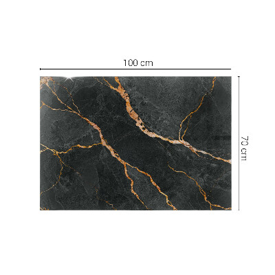 Piano in vetro per tavolo rettangolare con venature marmoree nel design