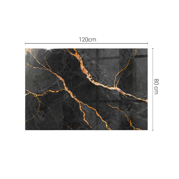 Piano in vetro per tavolo rettangolare con venature marmoree nel design
