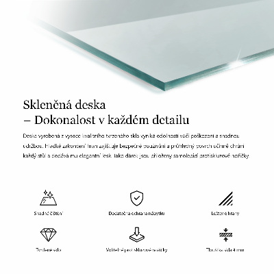 Piano in vetro per tavolo rettangolare in vetro temperato trasparente