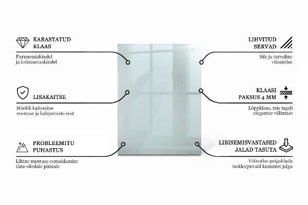 Piano in vetro per tavolo rettangolare in vetro temperato trasparente