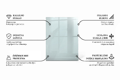 Piano in vetro per tavolo rettangolare in vetro temperato trasparente