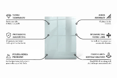 Piano in vetro per tavolo rettangolare in vetro temperato trasparente