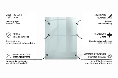 Piano in vetro per tavolo rettangolare in vetro temperato trasparente