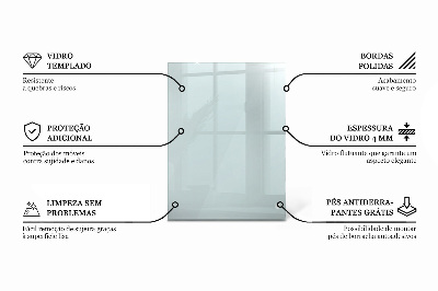 Piano in vetro per tavolo rettangolare in vetro temperato trasparente