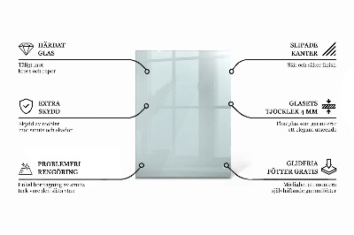 Piano in vetro per tavolo rettangolare in vetro temperato trasparente