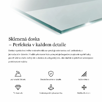 Piano in vetro per tavolo rettangolare in vetro temperato trasparente