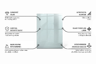 Piano in vetro per tavolo rettangolare in vetro temperato trasparente