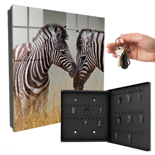 Armadietto portachiavi da parete Zebre insieme