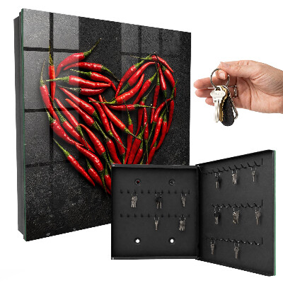 Cassetta portachiavi da muro Cuore di pepe