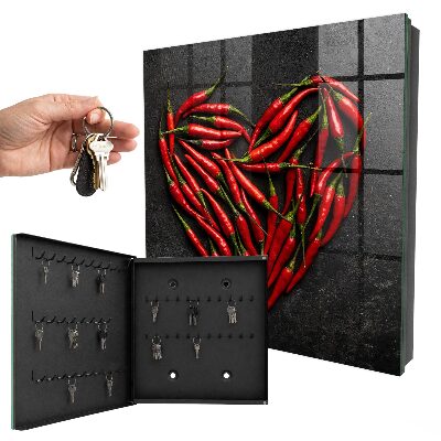 Cassetta portachiavi da muro Cuore di pepe