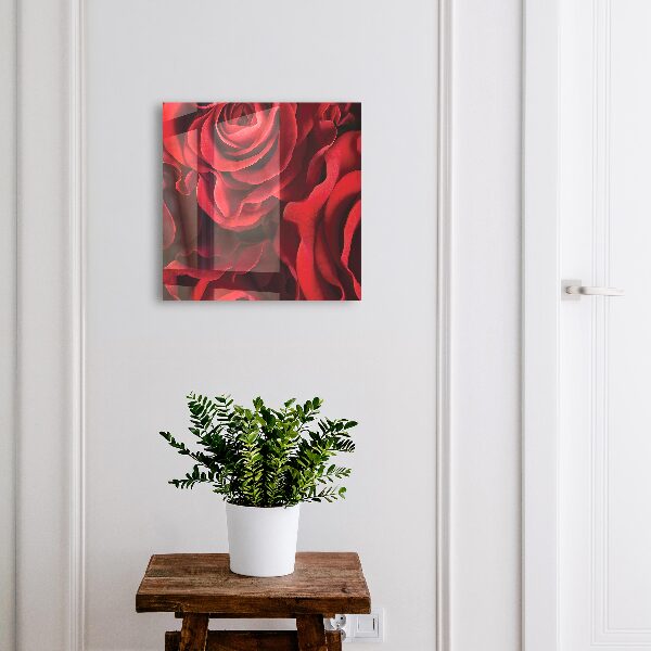 Armadietto portachiavi da parete Rose rosse