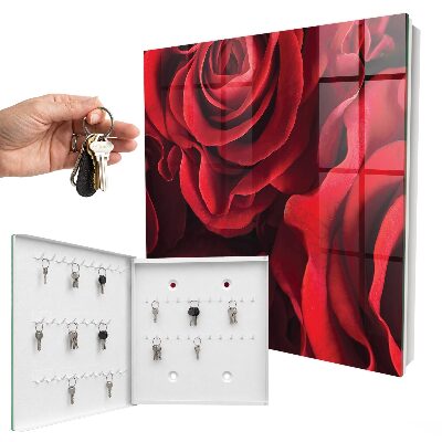 Armadietto portachiavi da parete Rose rosse