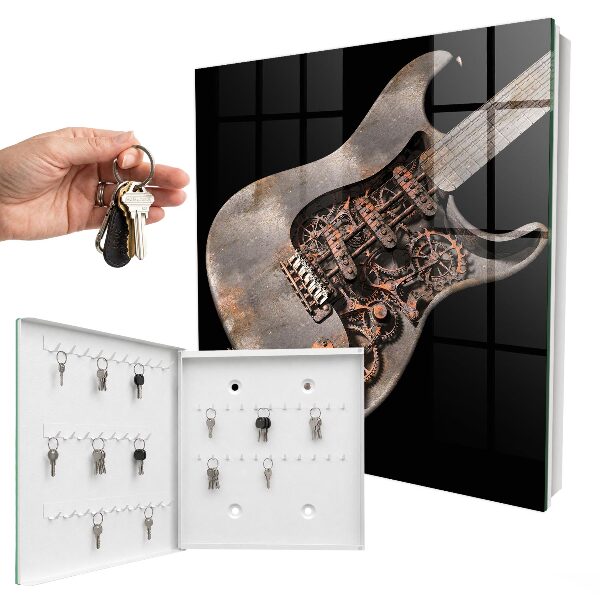 Cassetta portachiavi da muro Chitarra meccanica